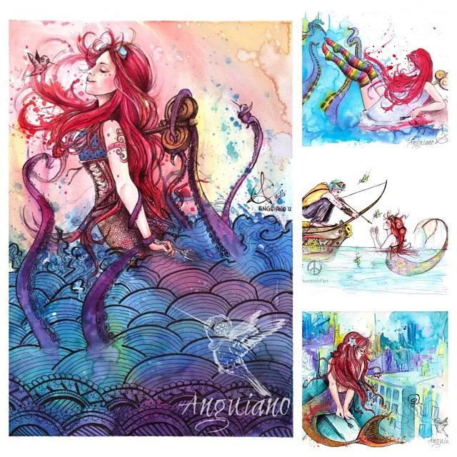 "Anguiano Mermaids", a piece by Anguiano Art from the Instagram archive