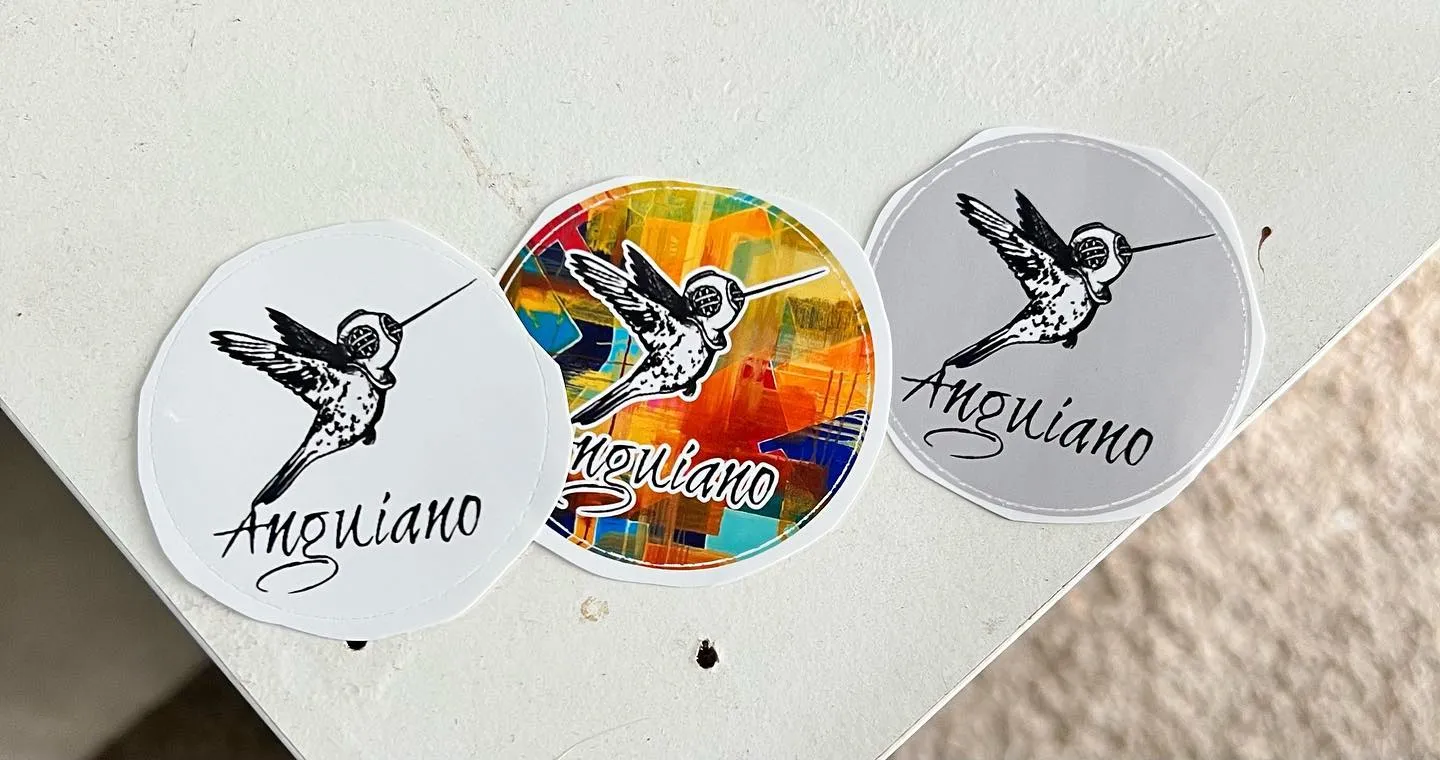 AnguianoArt Sticker Pack AnguianoArt Logo Stickers 3 pack of 2in stickers with a random 1in small sticker included! Stickers are printed on waterproof Vinyl glossy sticker paper. Paste them on your desk or your water bottles! Sticker packs are $5, includes 3 stickers and a small 1 in sticker I also have individual stickers for $2 each. me for details!