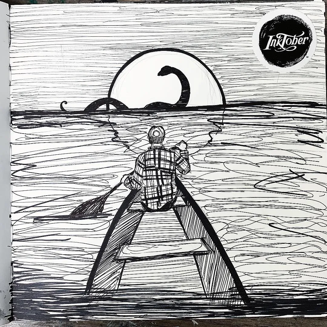 Day 2!! Tranquil, decided to try using micron pens