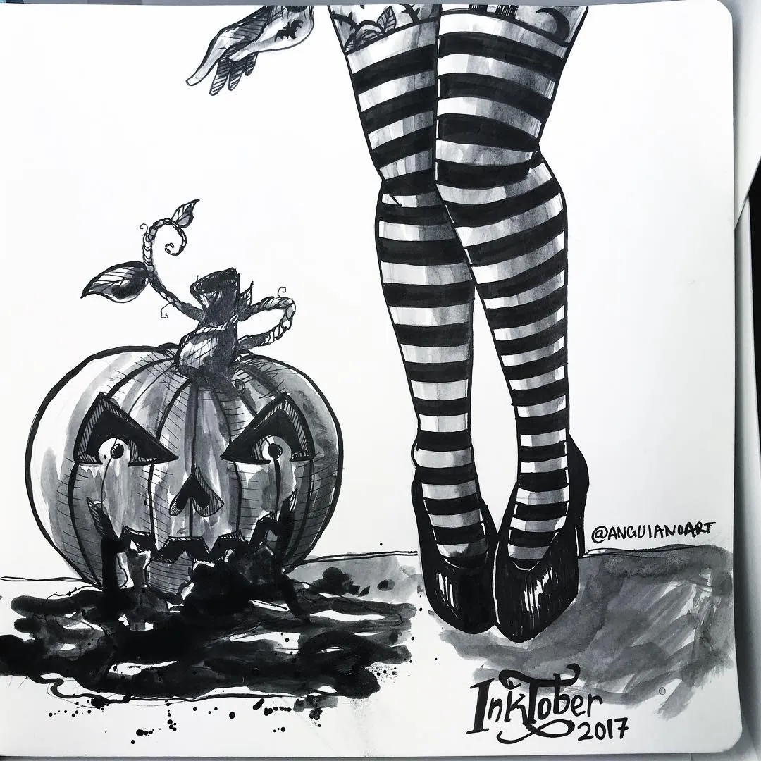 Day 23: Juicy, because pumpkins are juicy! And witches with tattoos are