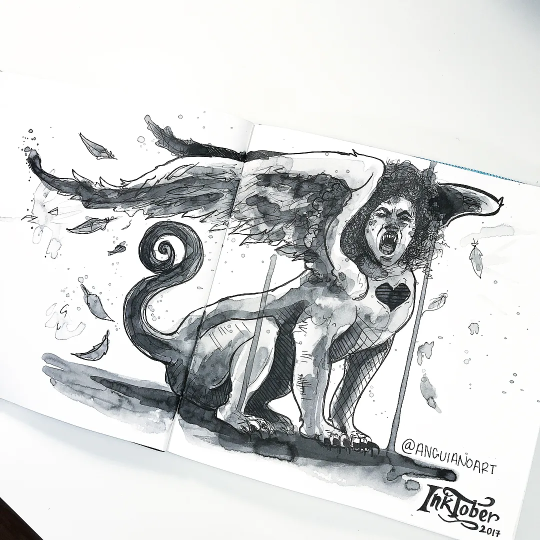 Day 9: Screech, careful with the Sphinx! . —�—�—