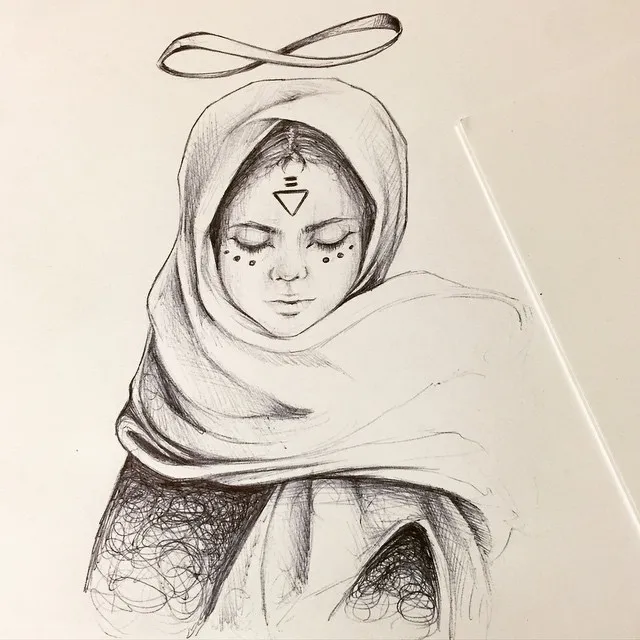 "Divinity", a piece by Anguiano Art from the Instagram archive