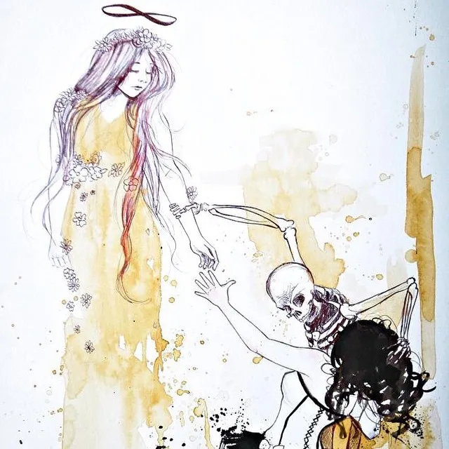 "Do Not Abandon Me Mother Venus,", a piece by Anguiano Art from the Instagram archive