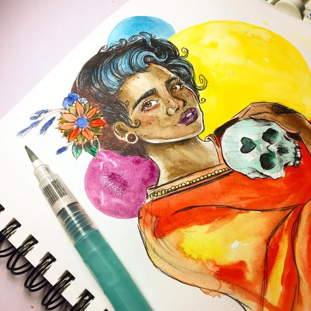 "Doodles in a Sketchbook", a piece by Anguiano Art from the Instagram archive