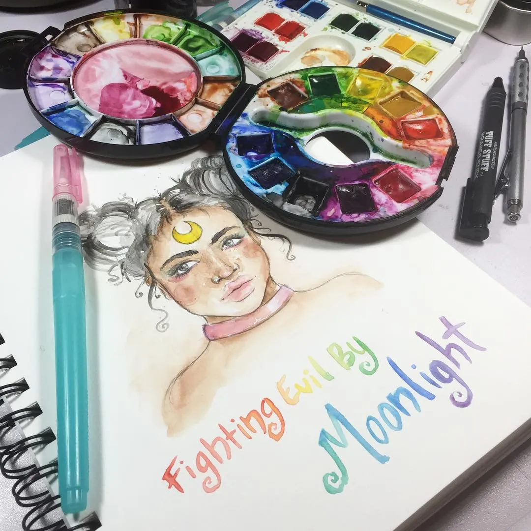 "Fighting Evil By Moonlight", a piece by Anguiano Art from the Instagram archive