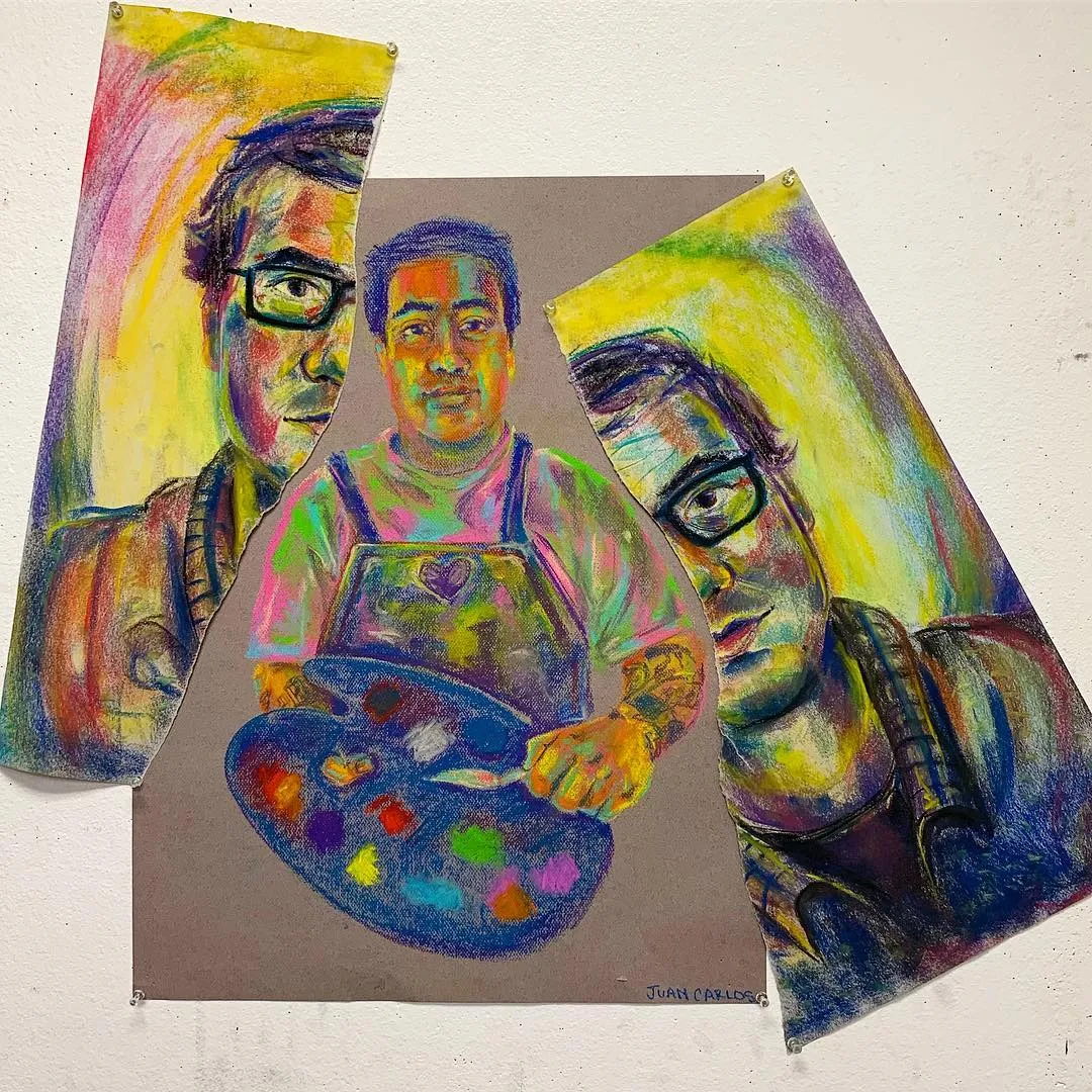 Final for my life drawing class, self portrait. Old me being torn by the new artist me. Done in soft pastels! I’m going to miss But I’m looking forward for the spring!!