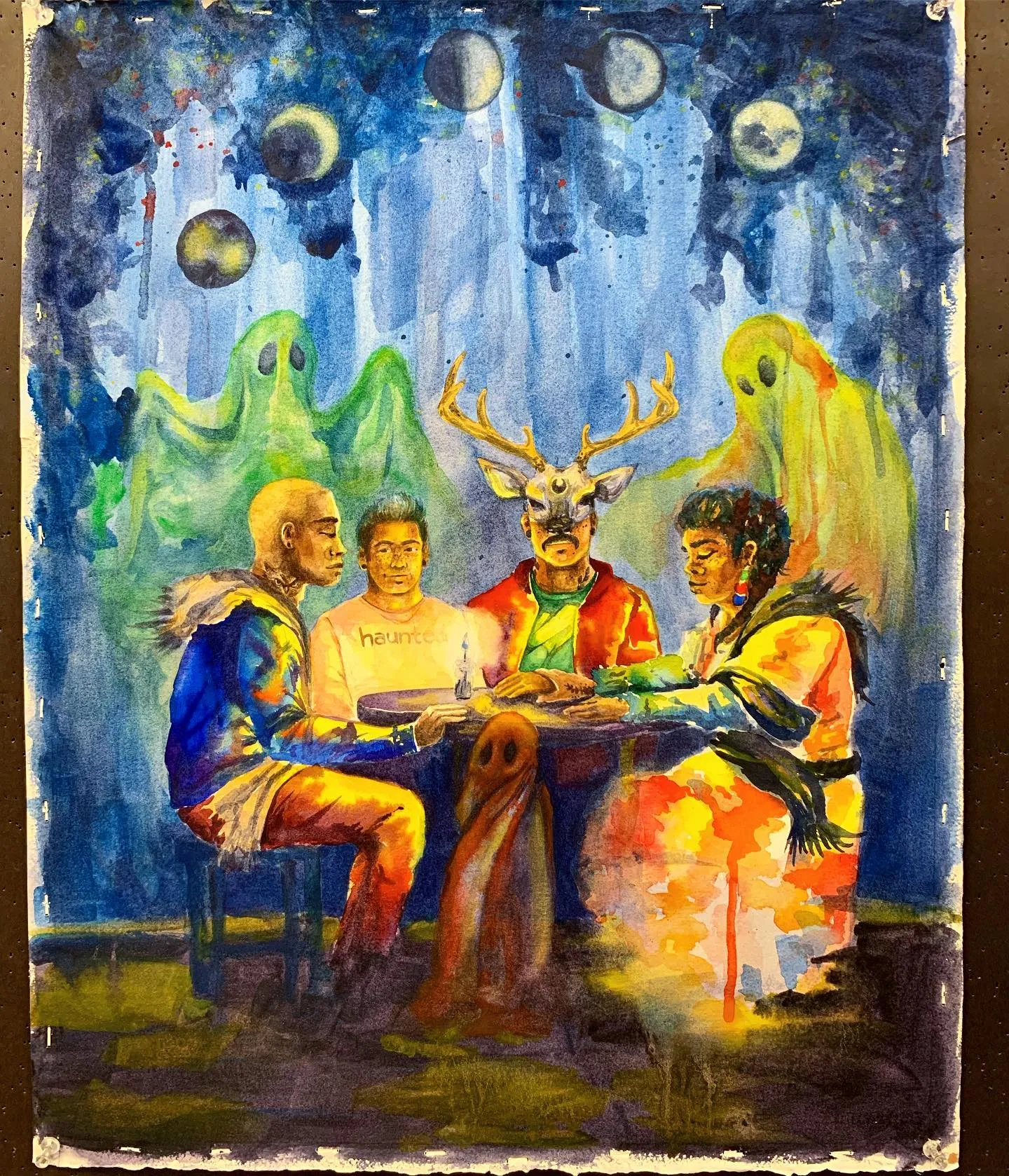 “Finding the Living more interesting than the Dead”. -Final Project for Watercolor 1 class Fall semester finished!