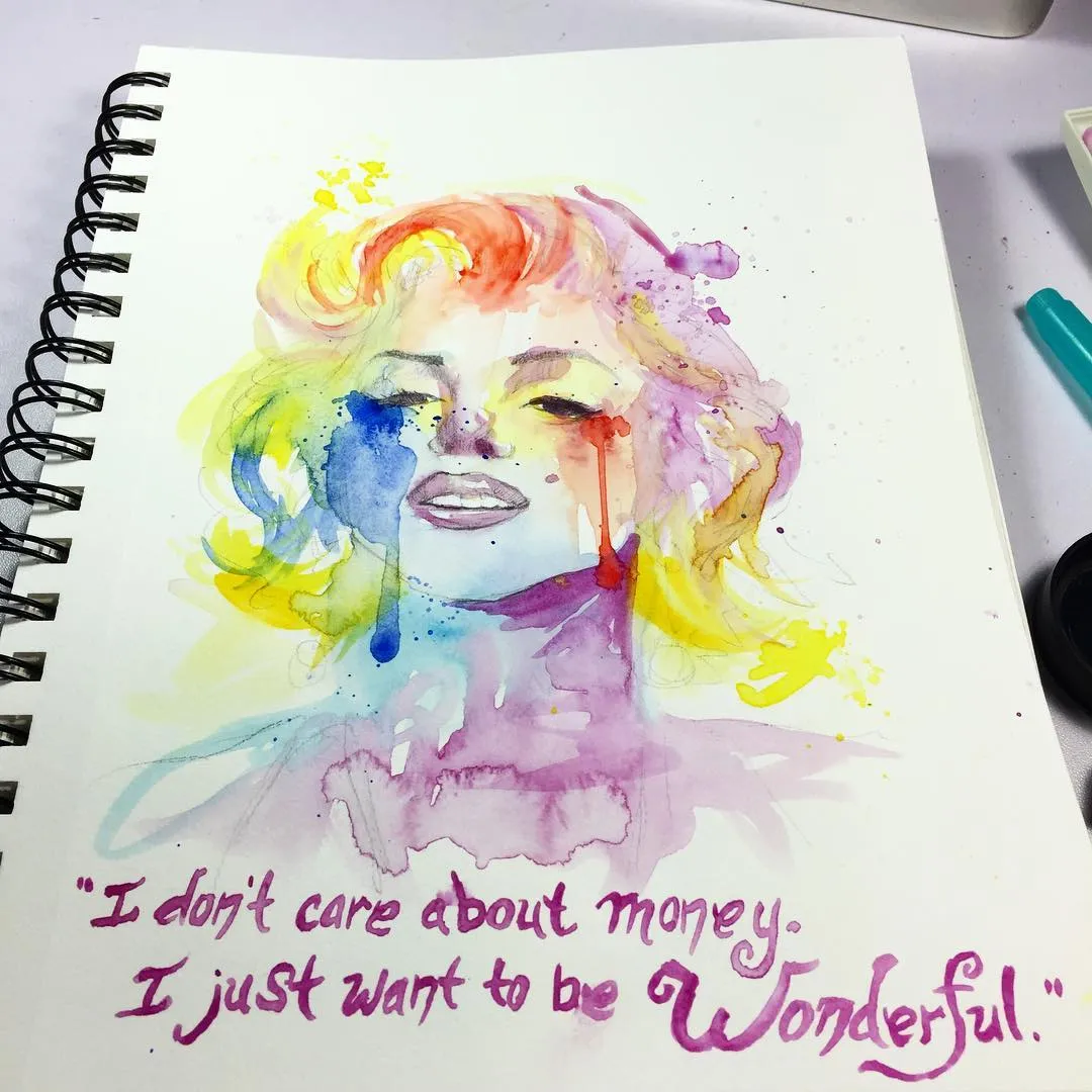 "Goals when I'm drunk", a piece by Anguiano Art from the Instagram archive