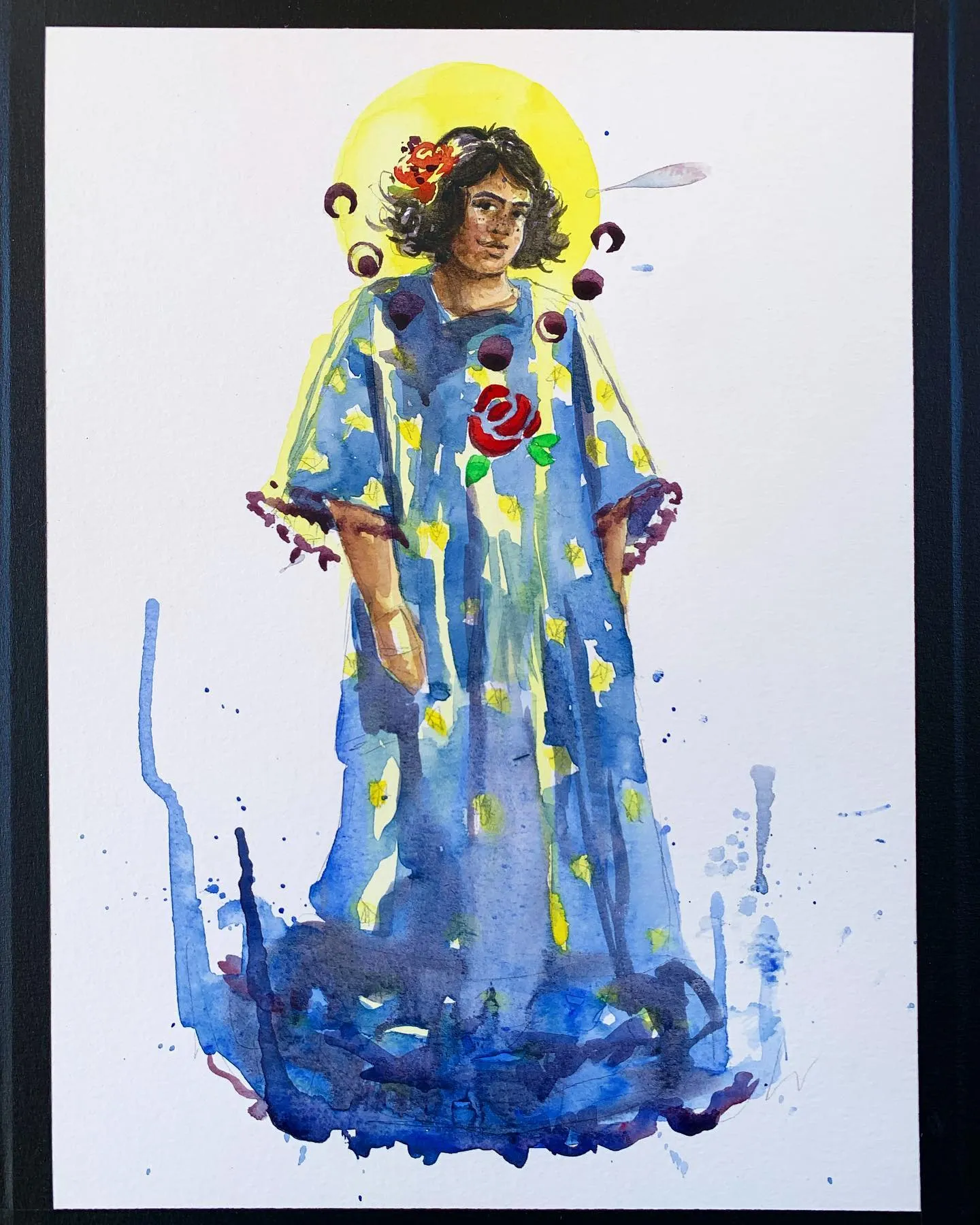 Goddess. Quick watercolor doodle