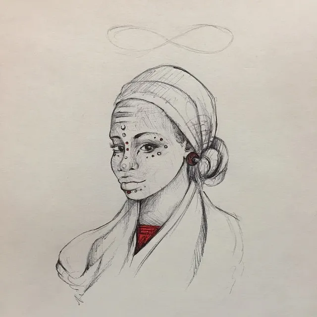 "Goddess of the Creators and the Creatives", a piece by Anguiano Art from the Instagram archive