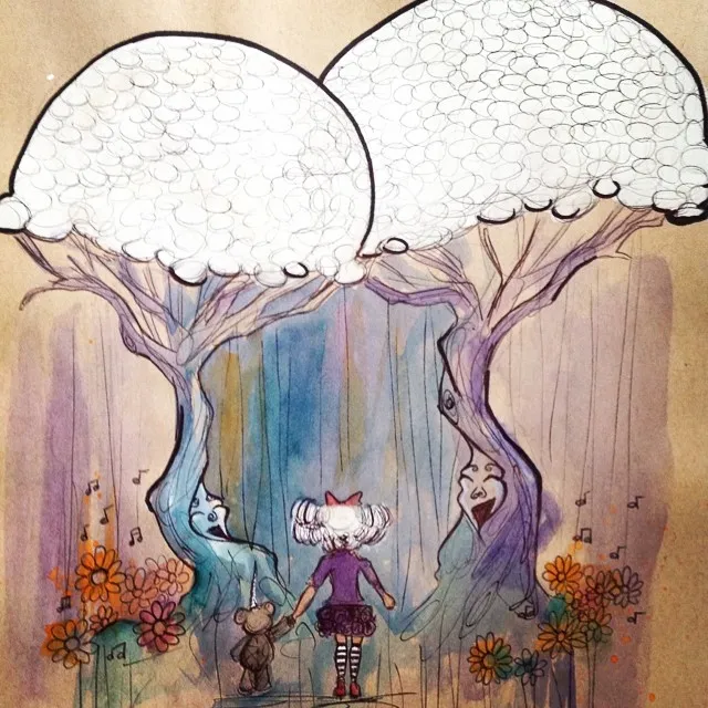 Going camping in thought this would be nice to put up, Sneak Peak to a little story book I'm working on