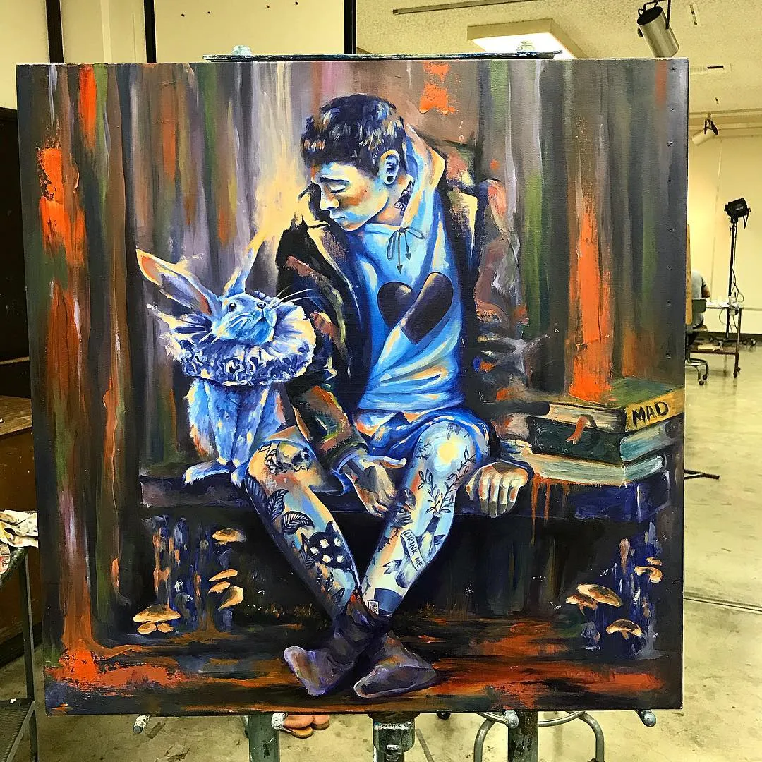 I think this painting is finished ‍ second project for painting class at