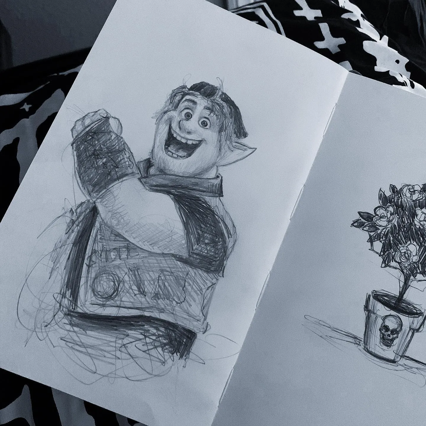I’m procrastinating, but I loved Onward and decided to do a quick sketch of Barley now we go back to the essay . p.s. Pixar hire me