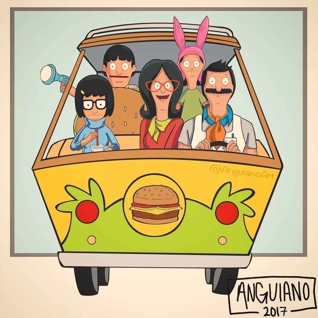 "Jinkies!!" Been working on this for a few months now Bobs Burgers and Scooby Doo mash up 2017 practice more!