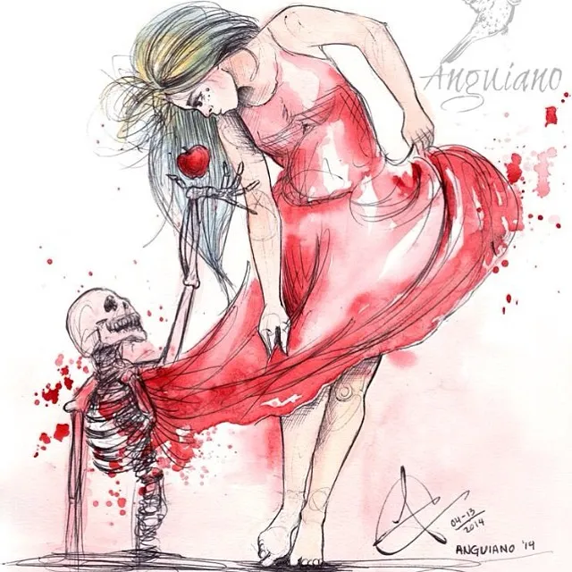 "Just one bite.", a piece by Anguiano Art from the Instagram archive