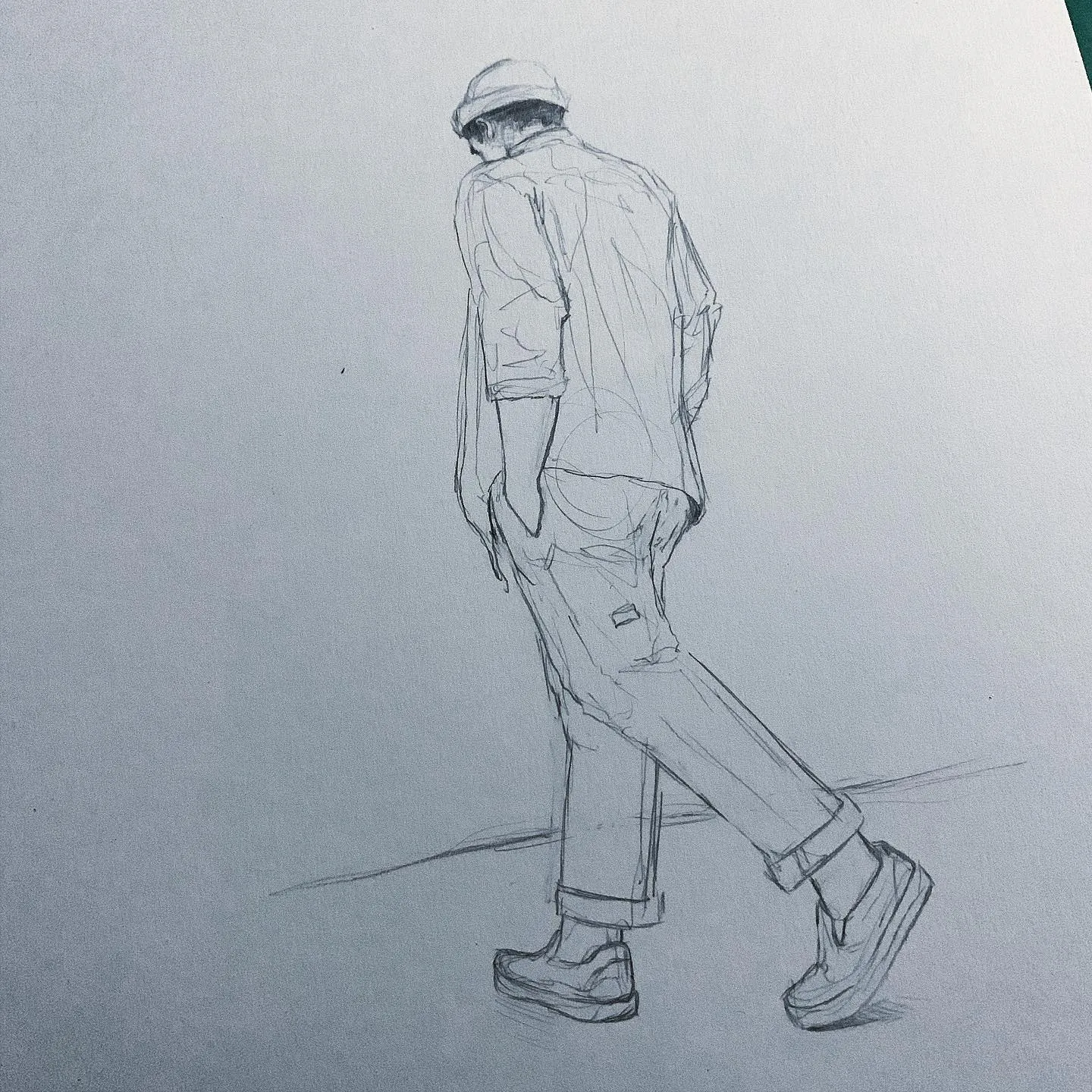 life is unpredictable. A quick sketch for a fabric study