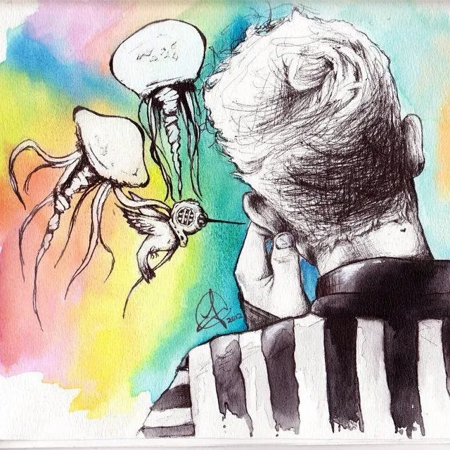 "Listen carefully :) old art 2012,", a piece by Anguiano Art from the Instagram archive