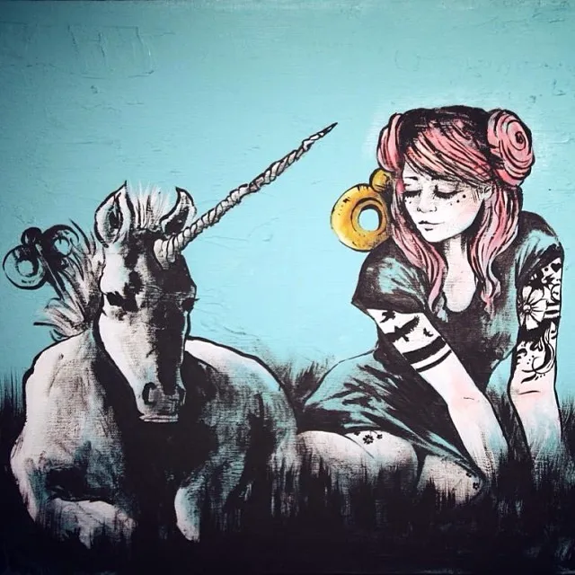 "Love is my Myth", a piece by Anguiano Art from the Instagram archive