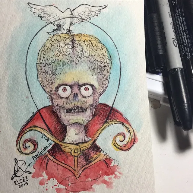 "Mars Attacks!", a piece by Anguiano Art from the Instagram archive