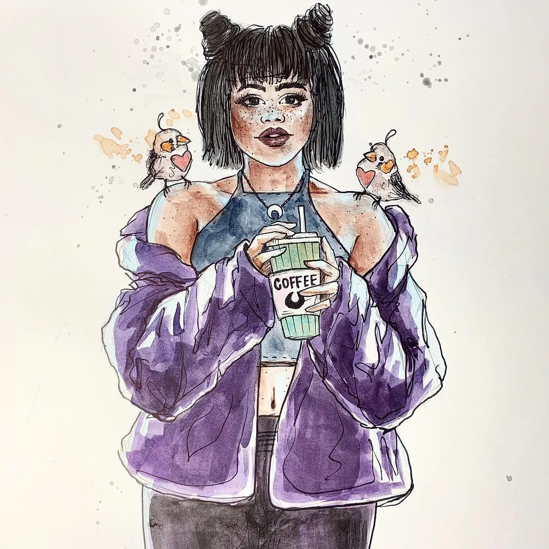 "Midnight doodles number 2", a piece by Anguiano Art from the Instagram archive