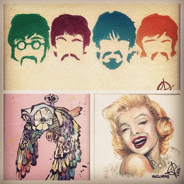 Mini Canvas Art!! 3in x 3in and 4in x 2in :)