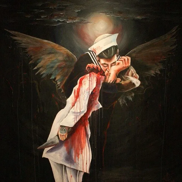 "One Persons Hero is Another Persons Terrorist", a piece by Anguiano Art from the Instagram archive