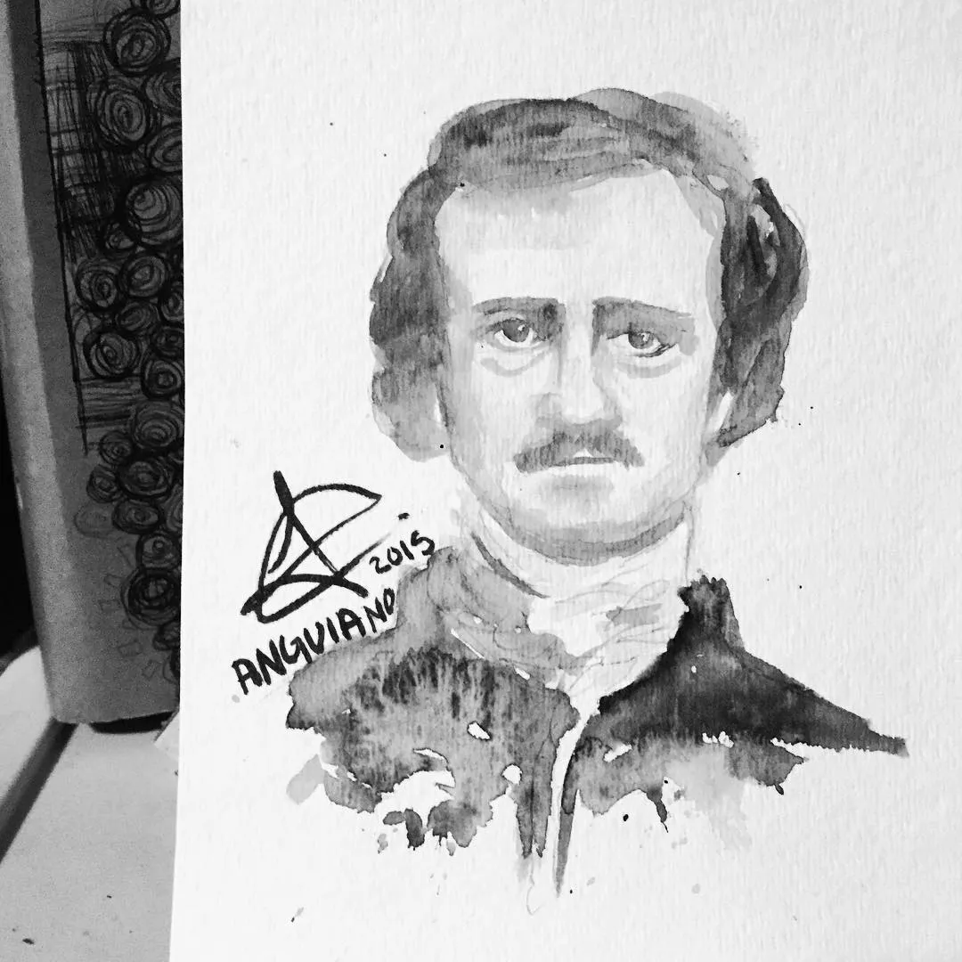 "Poe", a piece by Anguiano Art from the Instagram archive