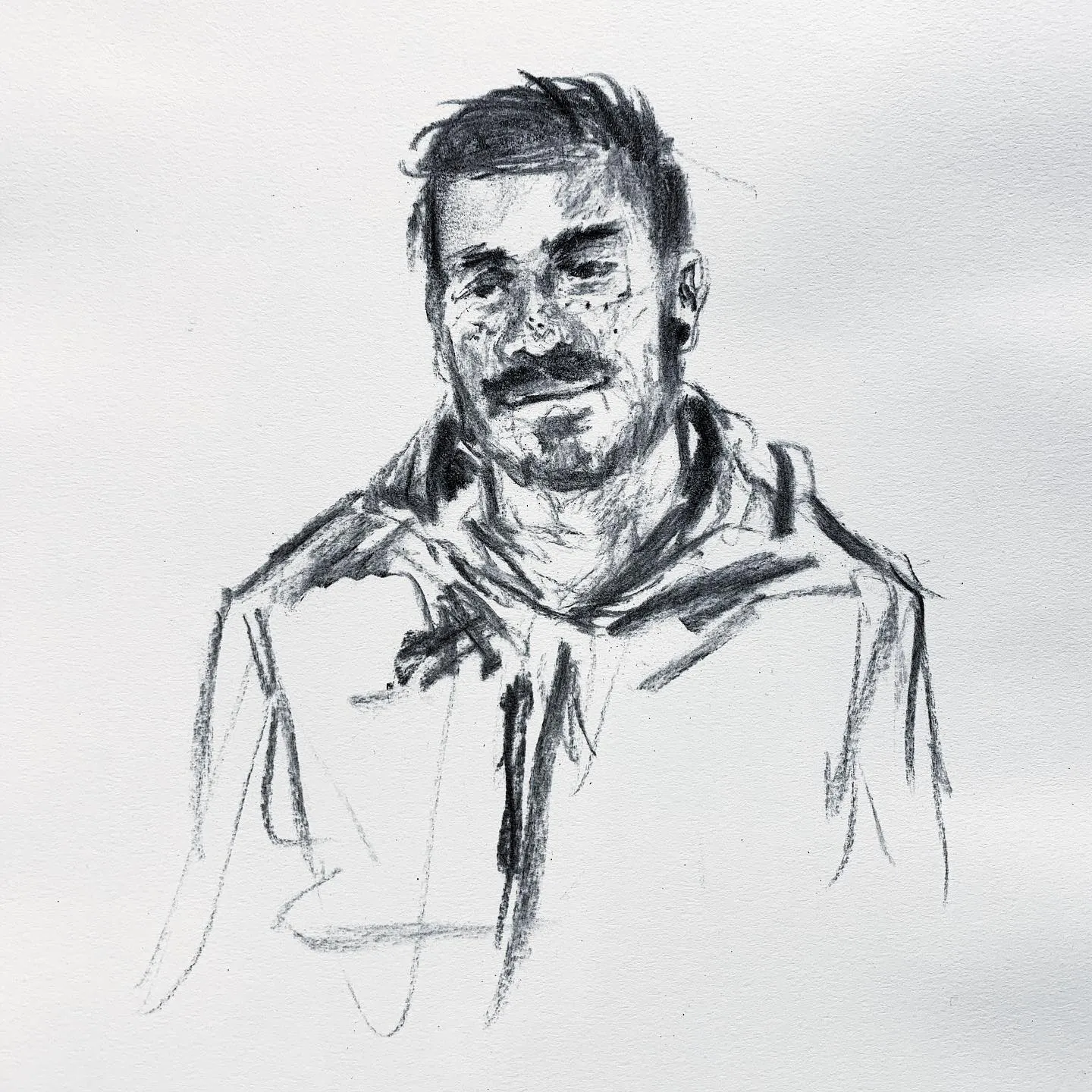 quick rough vine charcoal doodle. I missed this messy medium