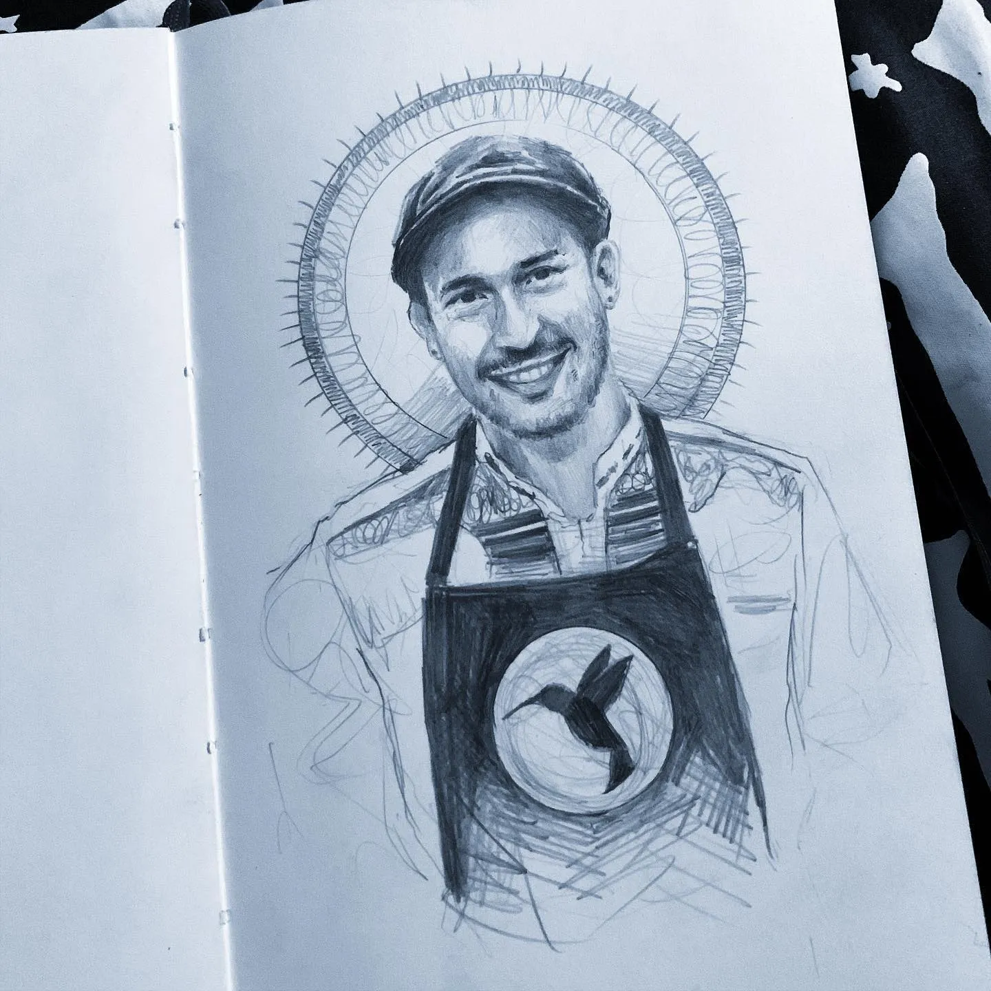 Quick sketch of one of my new art friends. If you’re not already following this amazing artist go check him out!! They host virtual live paint parties for all ages and make awesome interviews with other POC artists at go check out both pages!! And support!!!