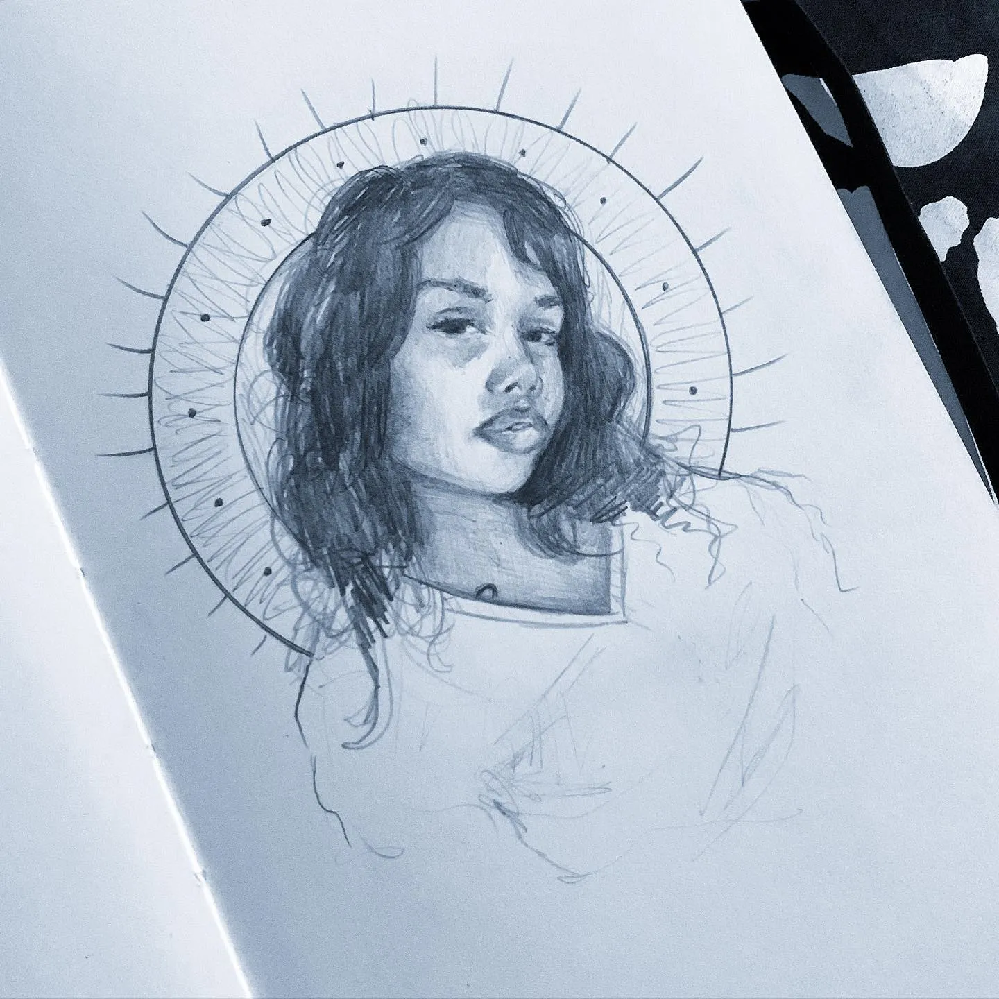 Quick sketch of one of my friends she deserves a shout out because she’s an amazing artist and human being. You’re almost done with one of your goals and I’m proud of you for that!! I miss you! Thank you for always inspiring me!