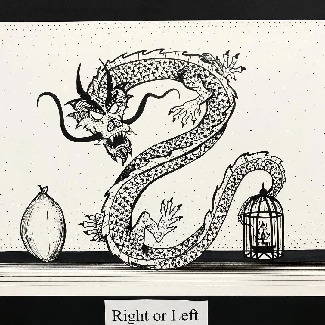 “Right or Left?” My second project for design class on Balance, Rhythm, Scale and Proportion ‍