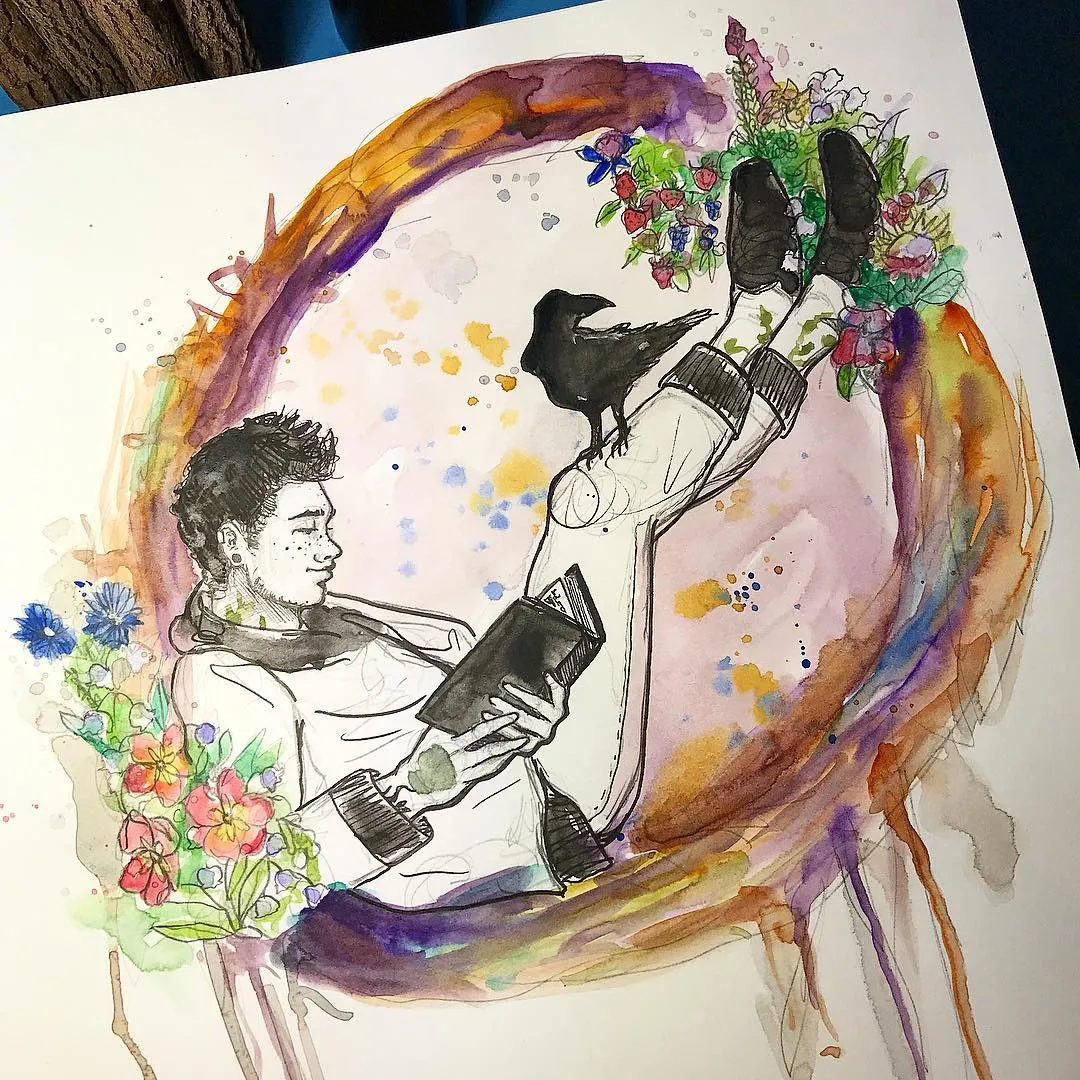 "Sometimes we need to believe in Magic ‍️‍", a piece by Anguiano Art from the Instagram archive