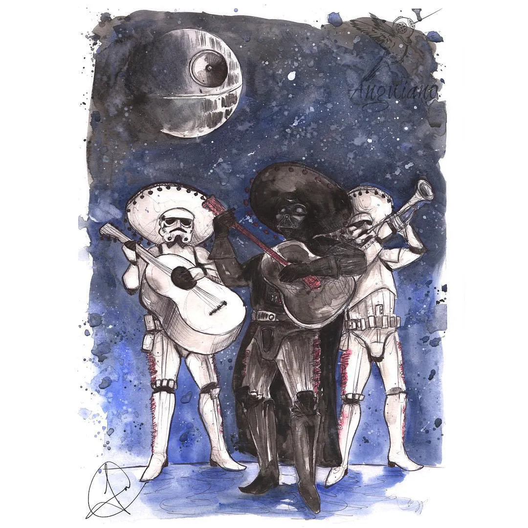"Star Wars Mariachi", a piece by Anguiano Art from the Instagram archive