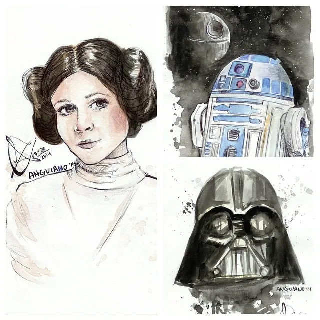 I've officially sold all three of these mini Star Wars art pieces!!! Got to meet an awesome tattoo artist I'll set up an appointment as soon as I know when I'll be back in Cali!! Thanks again!!