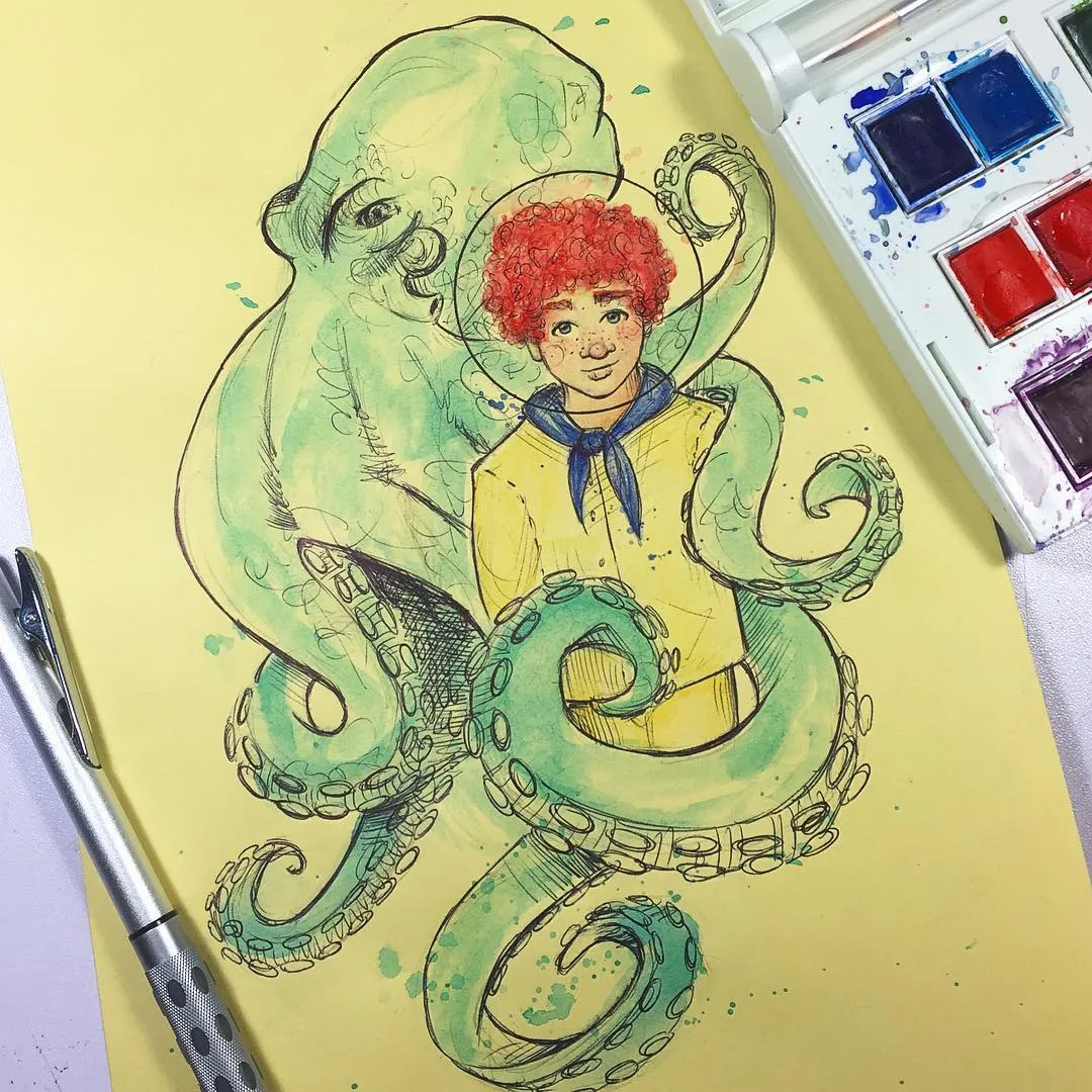 "Vintage Sailor", a piece by Anguiano Art from the Instagram archive